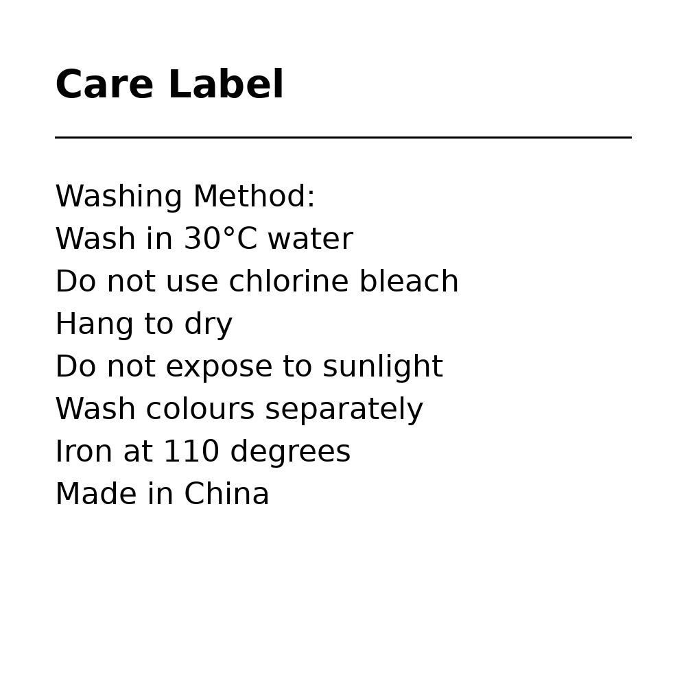 Care Label