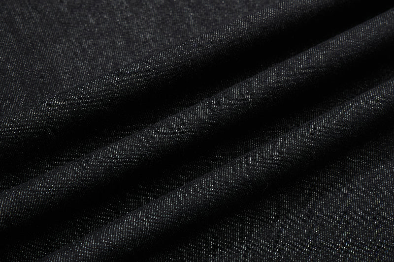 Yiaknis Black Denim Overalls with Toggle Fastening - Black Denim