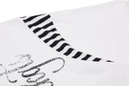 Yiaknis T-Shirt, Rhinestone Script Print, White and Black – photo 15