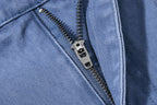 Yiaknis Wide-Leg Cropped Cargo Trousers, Mesh Panel, Blue and Grey – photo 15