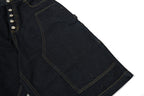Yiaknis Wide-Leg Cropped Denim Trousers, Button Fly, Black – photo 15
