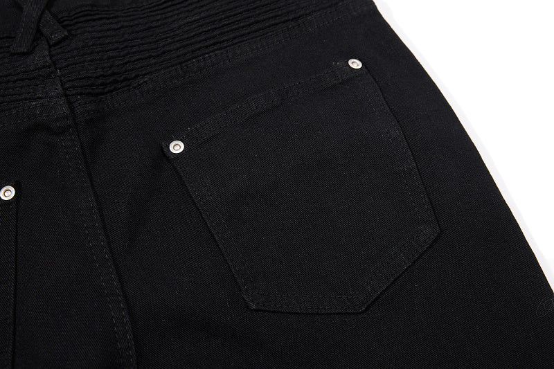 Yiaknis Black Flared Jeans with Long Leg Zips