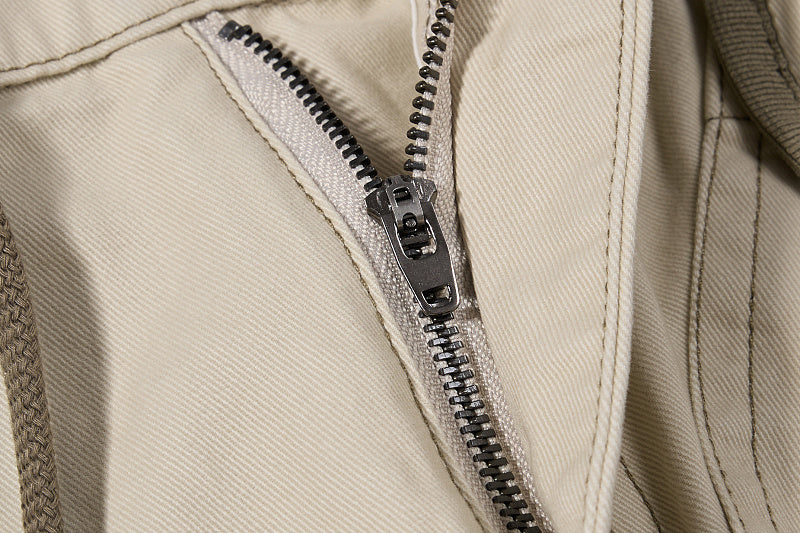Yiaknis Flared Trousers, Drawstring Waist, Beige and Navy – photo 15