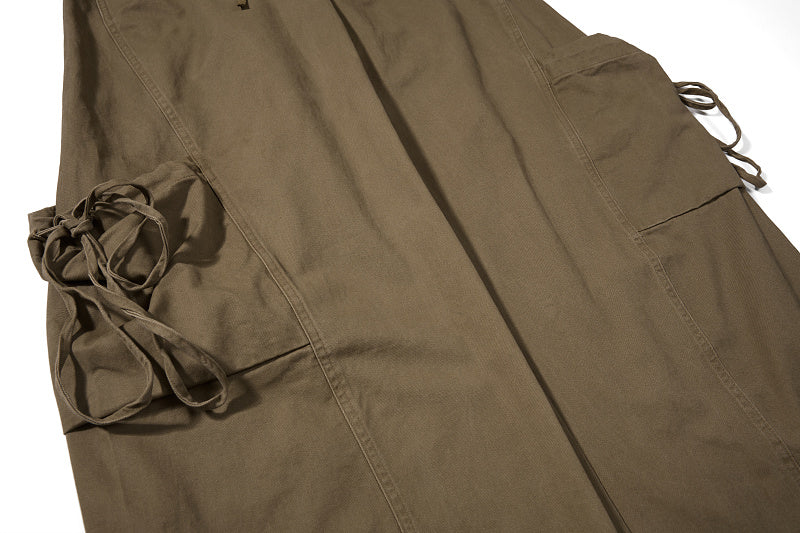 Yiaknis Baggy Wide-Leg Trousers, Drawstring Waist, Khaki and Dark Grey – photo 15