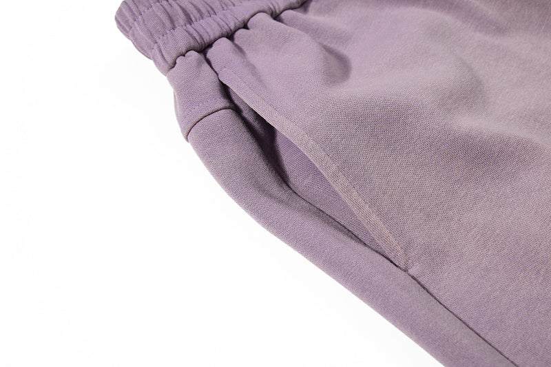 Yiaknis Wide-Leg Sweatpants, Letter Print, Light Purple and Black
