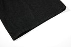 Yiaknis Wide-Leg Cropped Denim Trousers, Button Placket, Black – photo 15