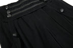 Yiaknis Wide-Leg Cropped Cargo Trousers, Zip Waistband, Black and Off White – photo 15