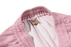 Yiaknis Wide-Leg Sweatpants with Button and Line Print, Pink and Blue – photo 15