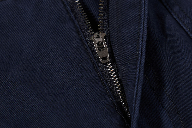 Yiaknis Wide-Leg Cargo Trousers with Button Front, Navy and Grey Green – photo 15