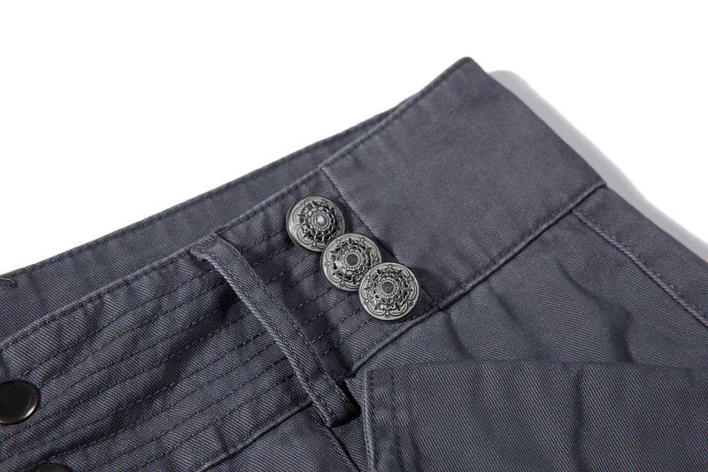 Yiaknis Grey and Brown Wide-Leg Cargo Trousers – photo 15
