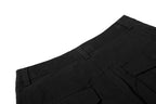 Yiaknis Wide-Leg Cargo Trousers, D-Ring Pockets, Black and Dark Green – photo 16