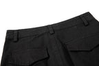 Yiaknis Wide-Leg Trousers with Button Fly and Flap Pockets, Khaki and Black – photo 16