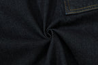 Yiaknis Wide-Leg Cropped Denim Trousers, Button Fly, Black – photo 16