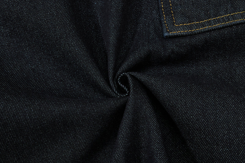 Yiaknis Wide-Leg Cropped Denim Trousers, Button Fly, Black – photo 16