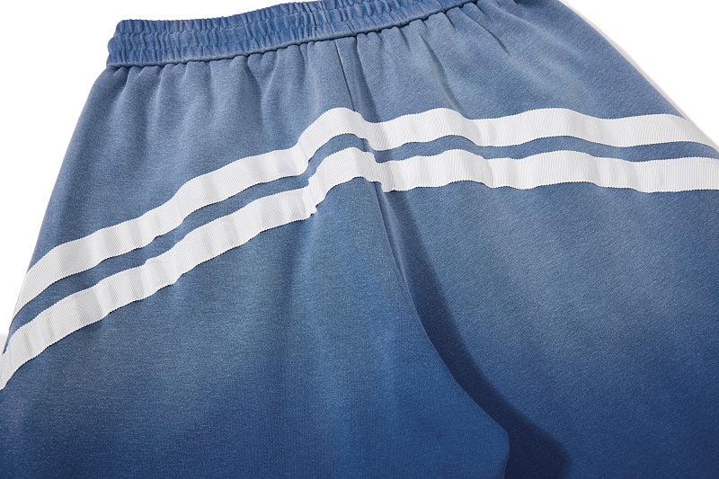 Yiaknis Wide-Leg Trousers, Side Stripes, Blue and Black – photo 16