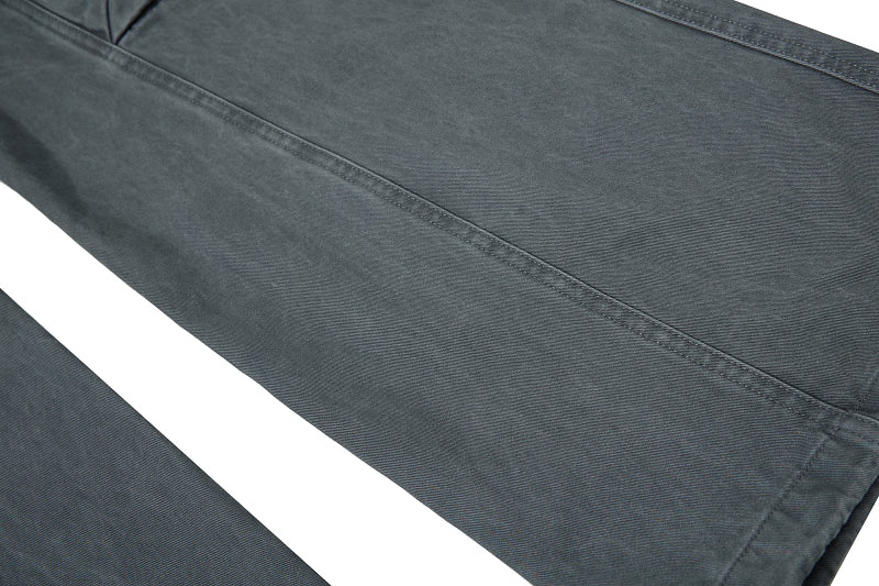 Yiaknis Wide-Leg Cargo Trousers with Mesh Pocket, Dark Grey and Blue – photo 16
