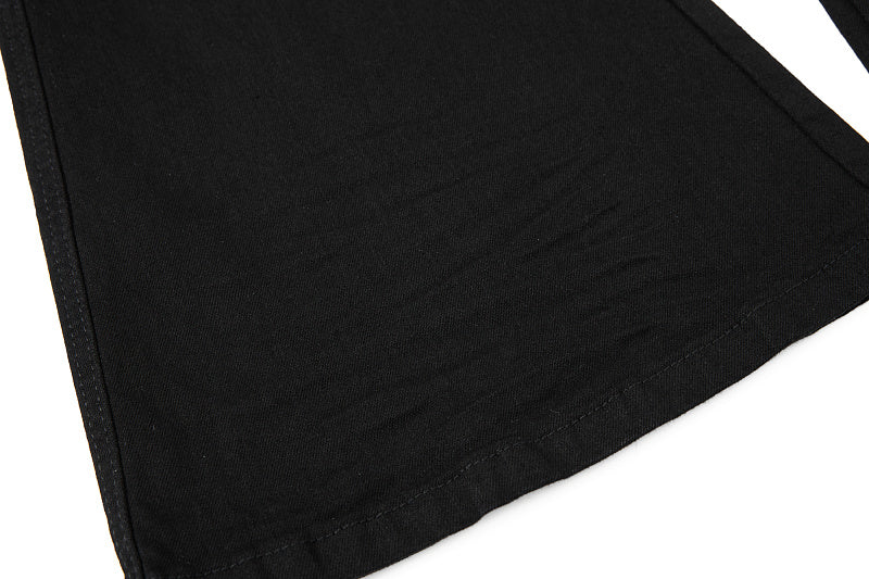 Yiaknis Black Flared Jeans with Zip Pocket and Studs – photo 16