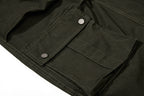 Yiaknis Wide-Leg Cargo Trousers, Snap Pockets, Dark Green and Black – photo 16