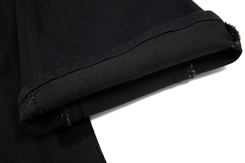 Yiaknis Black Flared Jeans with Long Leg Zips