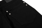 Yiaknis Flared Trousers with Star Studs on Fly Placket, Black – photo 16