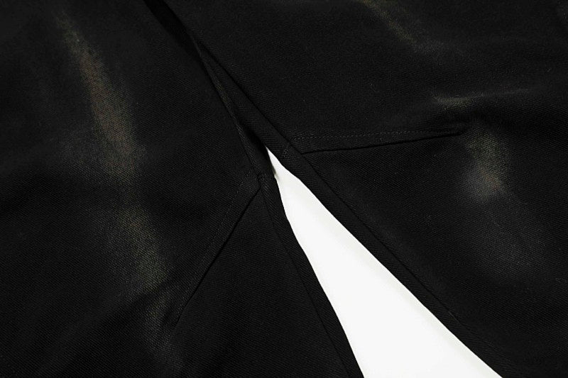 Yiaknis Wide-Leg Black and Washed Dark Grey Capri Pants – photo 16