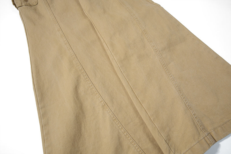 Yiaknis Khaki and Dark Grey Wide-Leg Cargo Trousers with Back Flap Pockets – photo 16