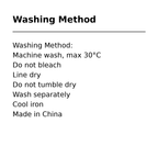 Yiaknis T-Shirt with Large Diagonal Calligraphy Print, White and Black – washing method
