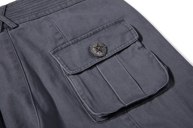 Yiaknis Grey and Brown Wide-Leg Cargo Trousers – photo 17
