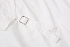 Yiaknis Wide-Leg Cropped Cargo Trousers, Lace-Up Legs, Off White and Black – photo 17