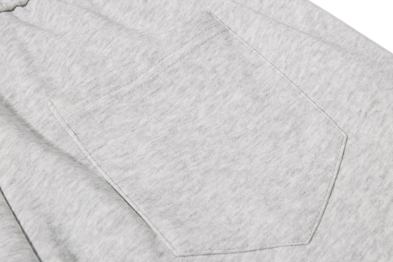 Yiaknis Wide-Leg Sweatpants, Red Side Stripes, Light Grey and Black