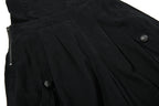 Yiaknis Wide-Leg Cropped Cargo Trousers, Zip Waistband, Black and Off White – photo 17