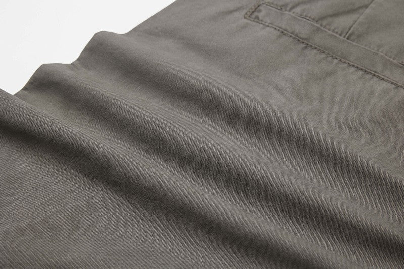 Yiaknis A-Line Cropped Trousers, Cargo Pockets, Grey and Light Grey