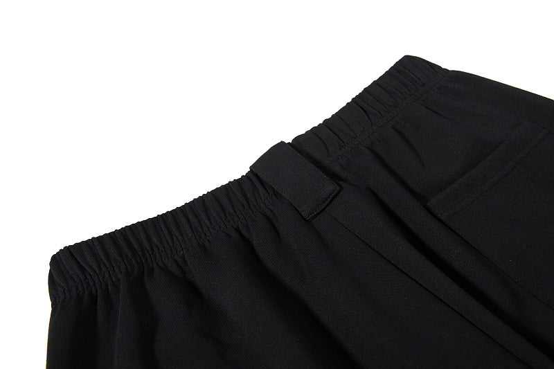Yiaknis Wide-Leg Sweatpants, Colourful Buttons, Black and Light Grey