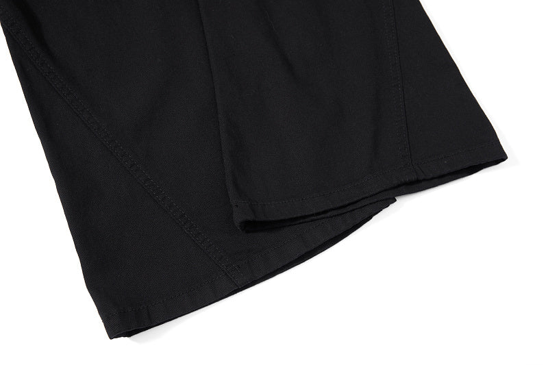 Yiaknis Black Flared Jeans with Buckle Leg Straps