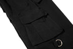 Yiaknis Wide-Leg Cargo Trousers, D-Ring Pockets, Black and Dark Green – photo 17