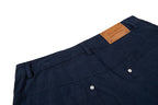 Yiaknis Wide-Leg Trousers with Diagonal Leg Seams, Navy and Dark Grey – photo 17
