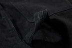 Yiaknis Wide-Leg Denim Overalls, Bib and Cargo Pockets, Dark Blue and Black – photo 17