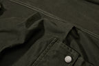 Yiaknis Wide-Leg Cargo Trousers, Snap Pockets, Dark Green and Black – photo 17