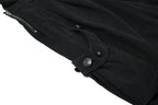 Yiaknis Wide-Leg Cropped Cargo Trousers, Zip Waistband, Black and Off White – photo 18