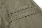 Yiaknis Wide-Leg Trousers with Button Fly and Flap Pockets, Khaki and Black – photo 18