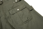 Yiaknis Wide-Leg Cropped Cargo Trousers, Button Fly, Green and Khaki – photo 18