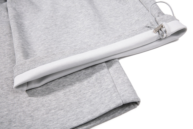 Yiaknis Wide-Leg Sweatpants with Heart and Script Print, Light Grey