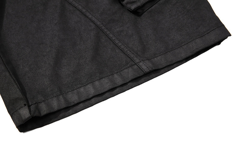 Yiaknis Black Wide-Leg Cargo Shorts with Drawstring Hems – photo 18