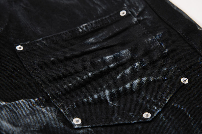 Yiaknis Flared Trousers with Washed Finish, Black and Light Grey – photo 18