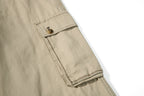 Yiaknis Khaki and Dark Grey Wide-Leg Cargo Trousers with Elastic Back Waist – photo 18
