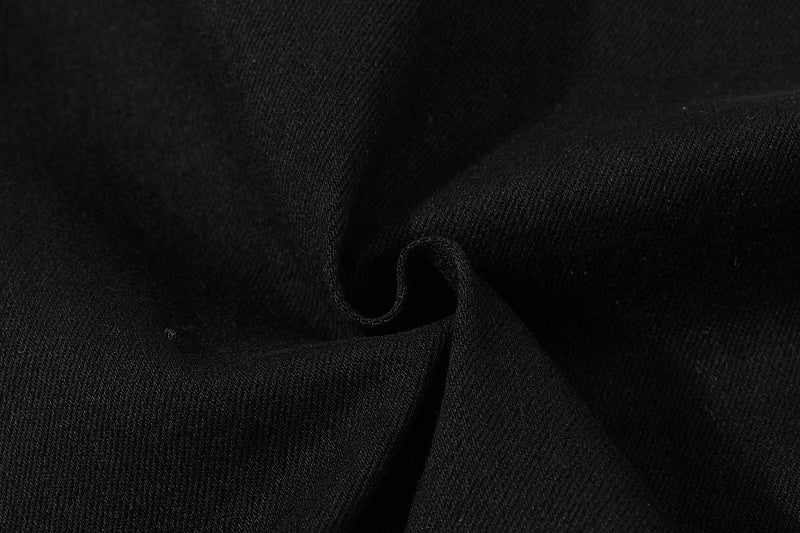 Yiaknis Black Flared Jeans with Zip Pocket and Studs – photo 18