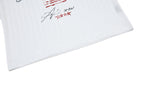 Yiaknis Men's Black and White V-Neck Polo Shirt, Script and Flag Print – photo 19