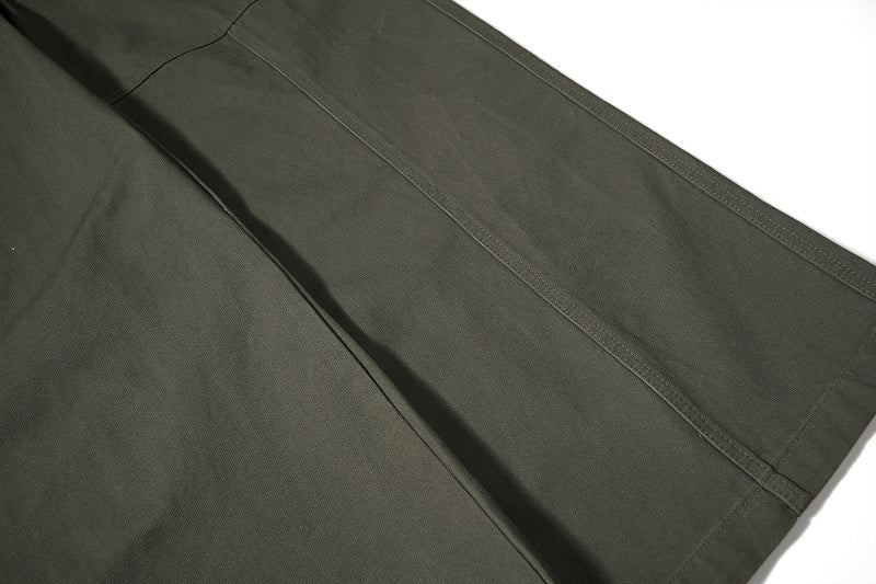 Yiaknis Wide-Leg Overalls, Floral Bib Trim, Army Green and Black