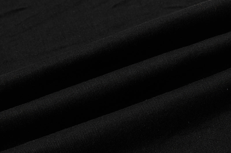 Yiaknis Black Flared Jeans with Zip Pocket and Studs – photo 19