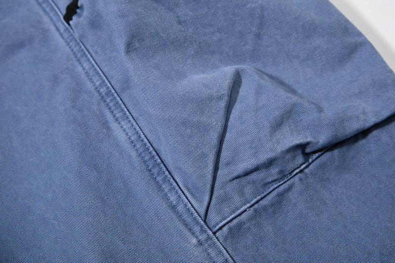 Yiaknis Wide-Leg Cropped Cargo Trousers, Mesh Panel, Blue and Grey – photo 19